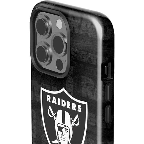 NFL Las Vegas Raiders Black & White iPhone 15 Pro Impact Case